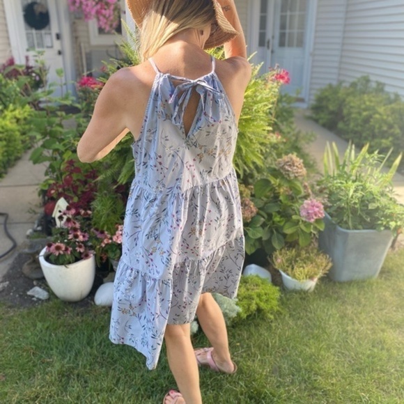 A New Day Tiered Light Blue Dress - Picture 6 of 11